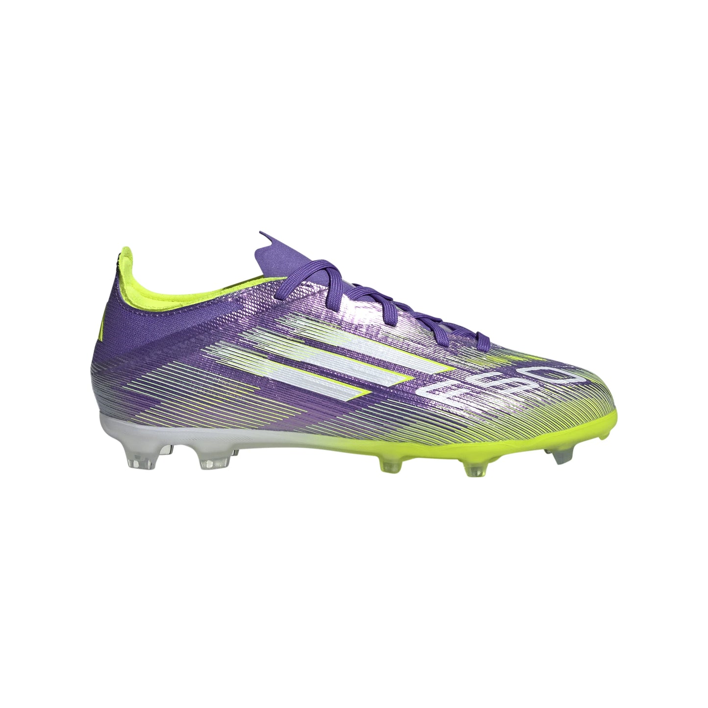 adidas F50 Elite Firm Ground Soccer Shoes Kids Purple White Lemon
