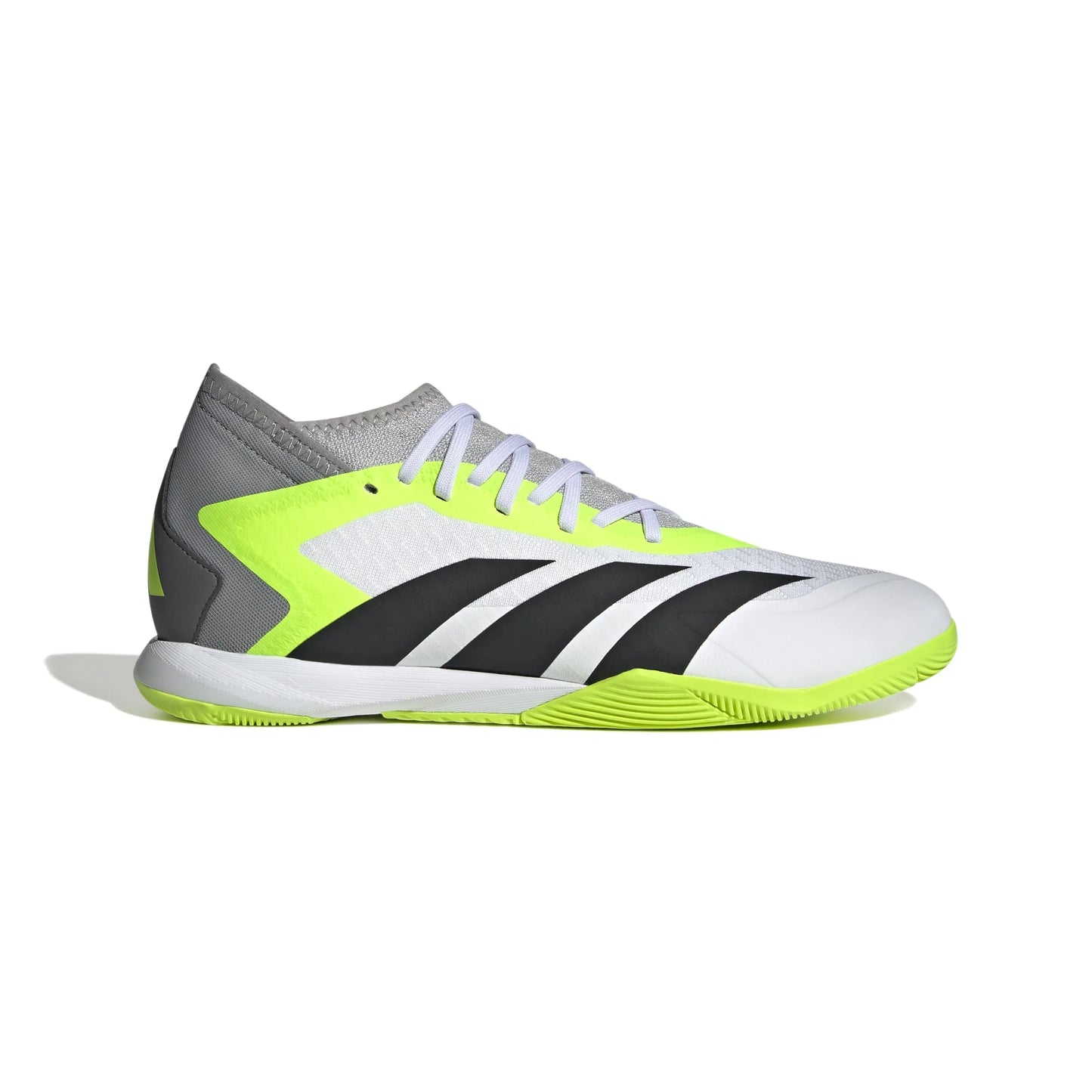adidas Predator Accuracy3 IN Indoor Soccer Shoes White Black Lucid Lemon