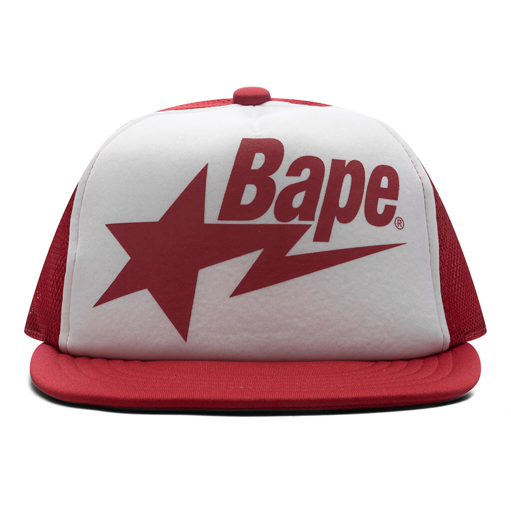Kids Bape STA Mesh Cap Red