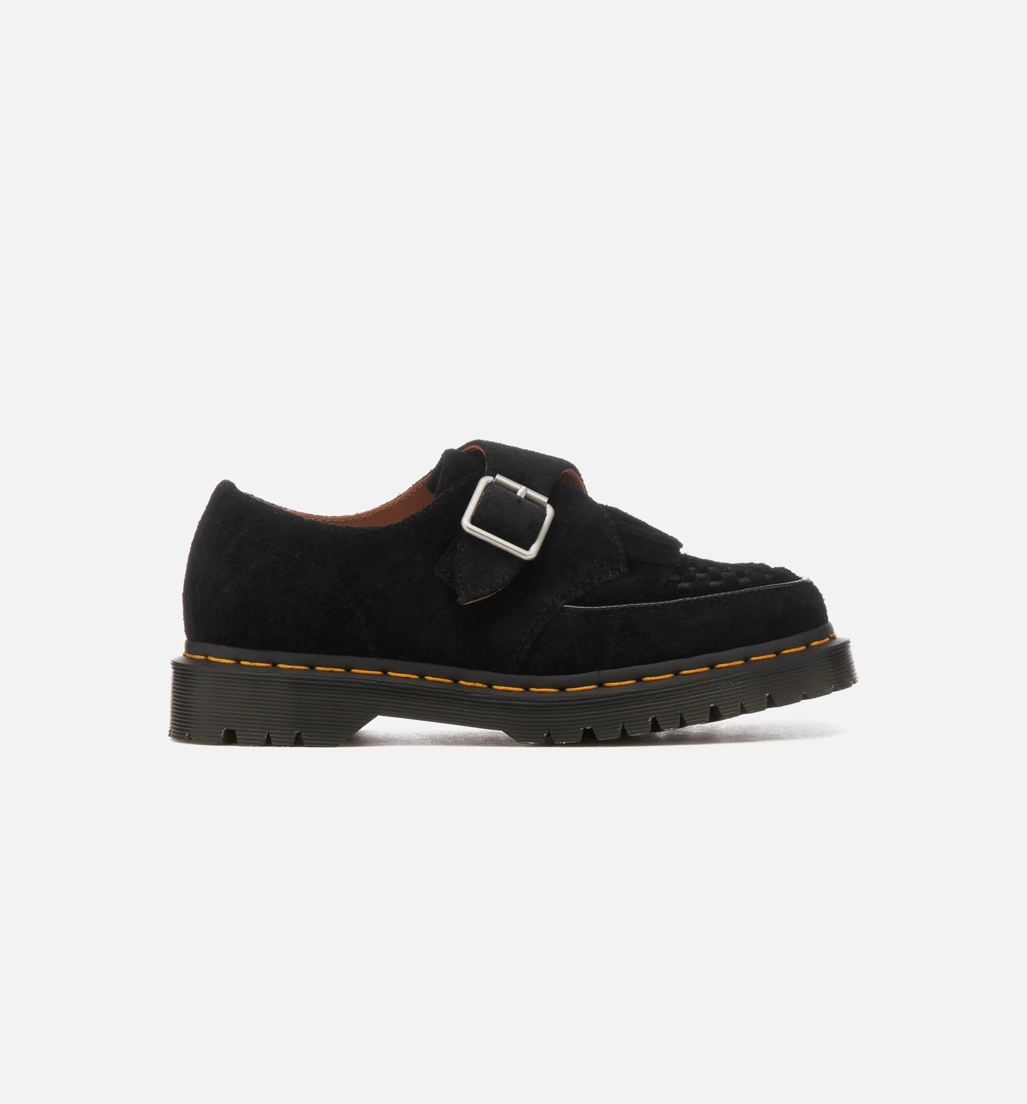 Ramsey Suede Kiltie Buckle Creepers Mens Lifestyle Shoe Black