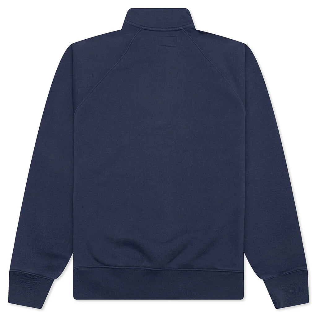 Fleece Raglan Zip Mock Navy