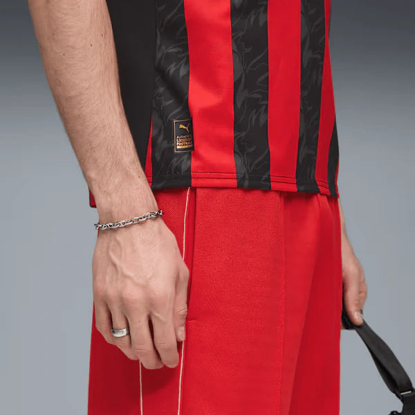 PUMA Mens AC Milan Home Jersey 25 Red Black