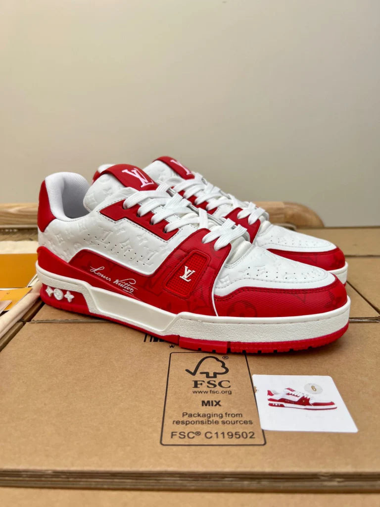 Louis Vuitton LV 54 Trainer Red White Sneaker