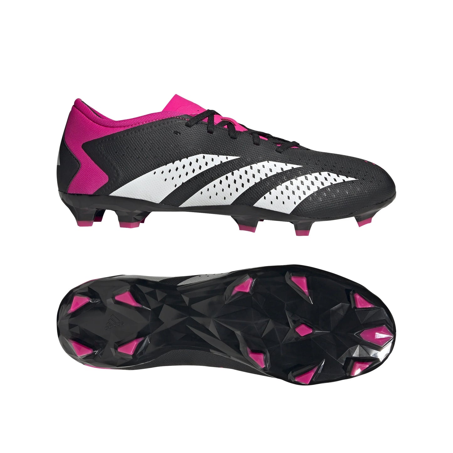adidas Predator Accuracy3 Low FG Firm Ground Cleats Black White Pink