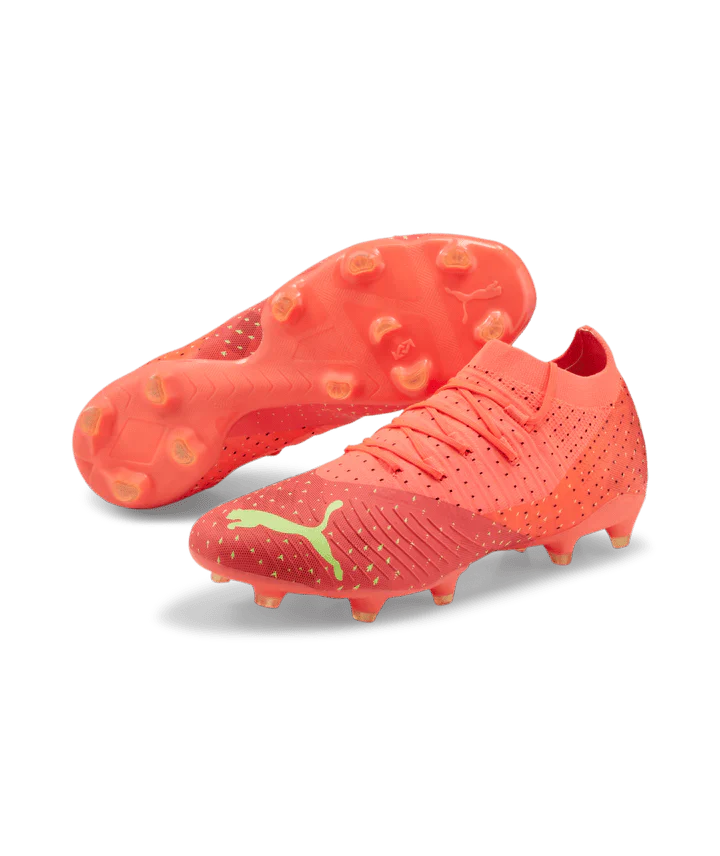 PUMA Future Z 34 FG AG Soccer Cleats Fiery Coral Black Salmon