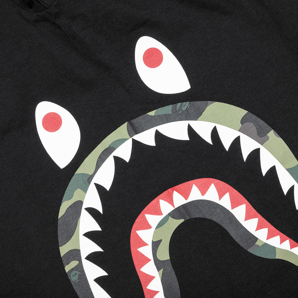 1st Camo Side Shark Tee Black Green