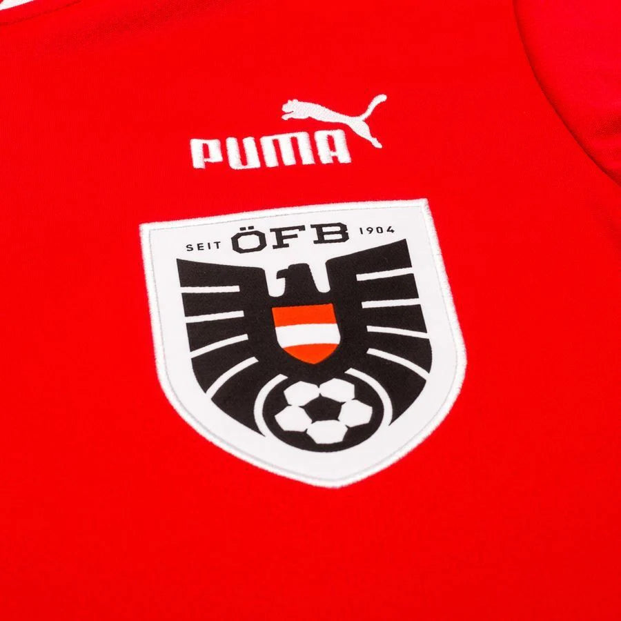 PUMA Mens Austria Home Jersey 22 Red White