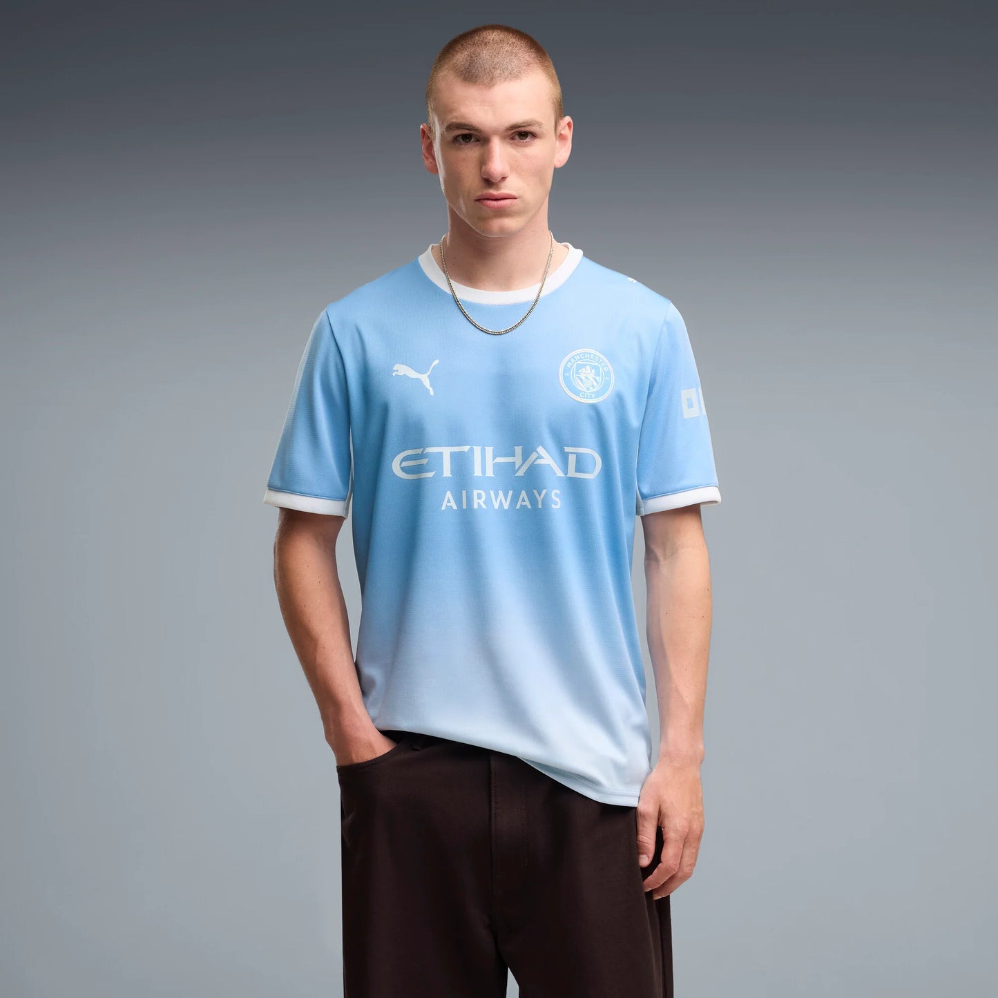 PUMA Manchester City Home Mens Soccer Jersey 2026 Light Blue Icy Blue