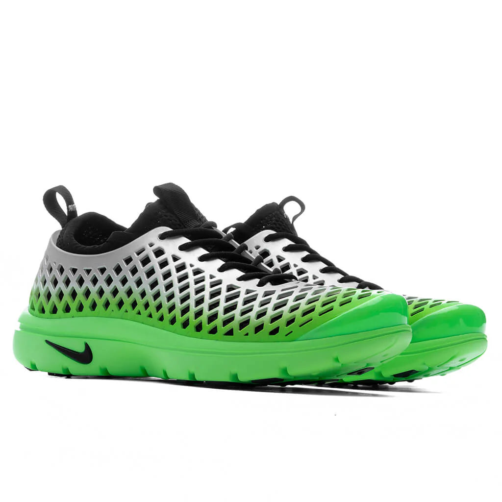 Womens Rejuven8 Run SP Metallic Silver Black Voltage Green