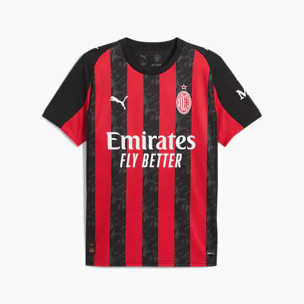 PUMA Mens AC Milan Home Jersey 25 Red Black
