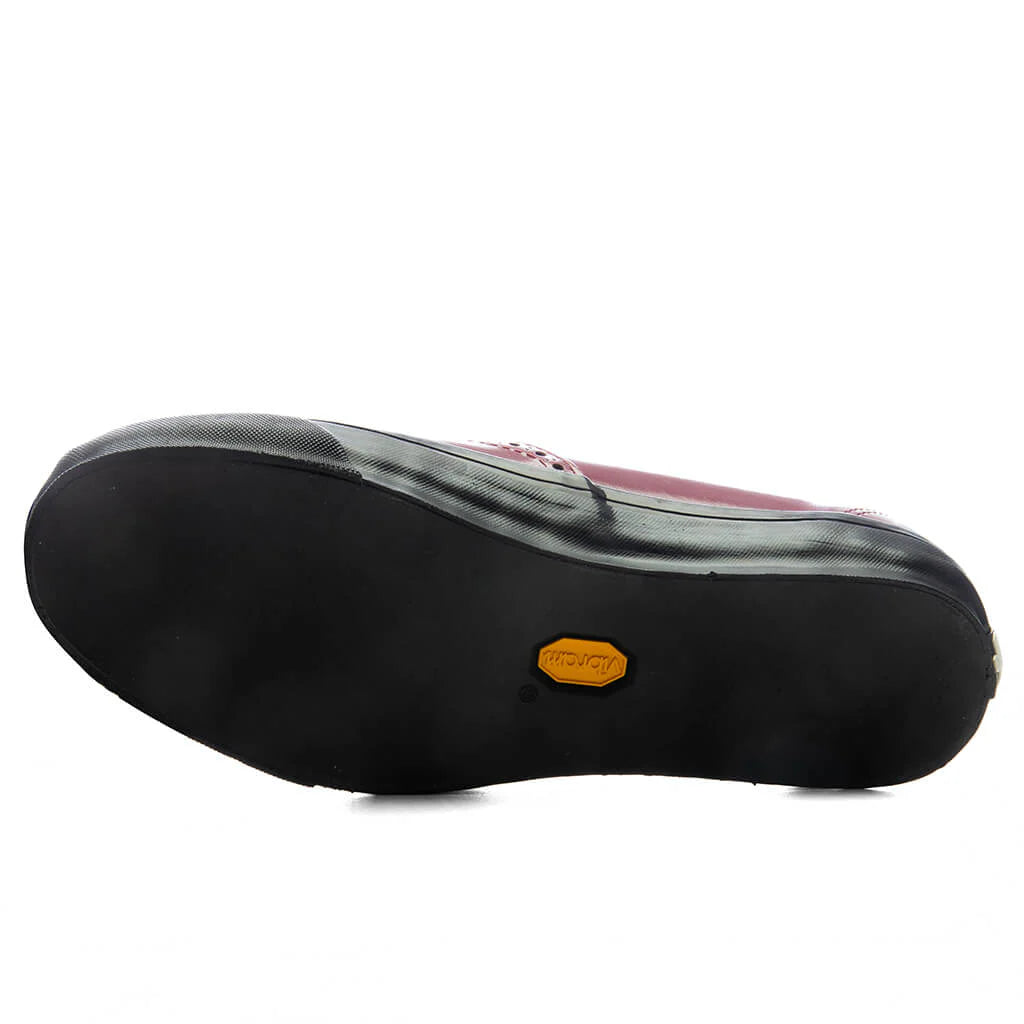 OTW Premium Authentic 44 Siped Vibram Gloss Leather Burgundy Red Black