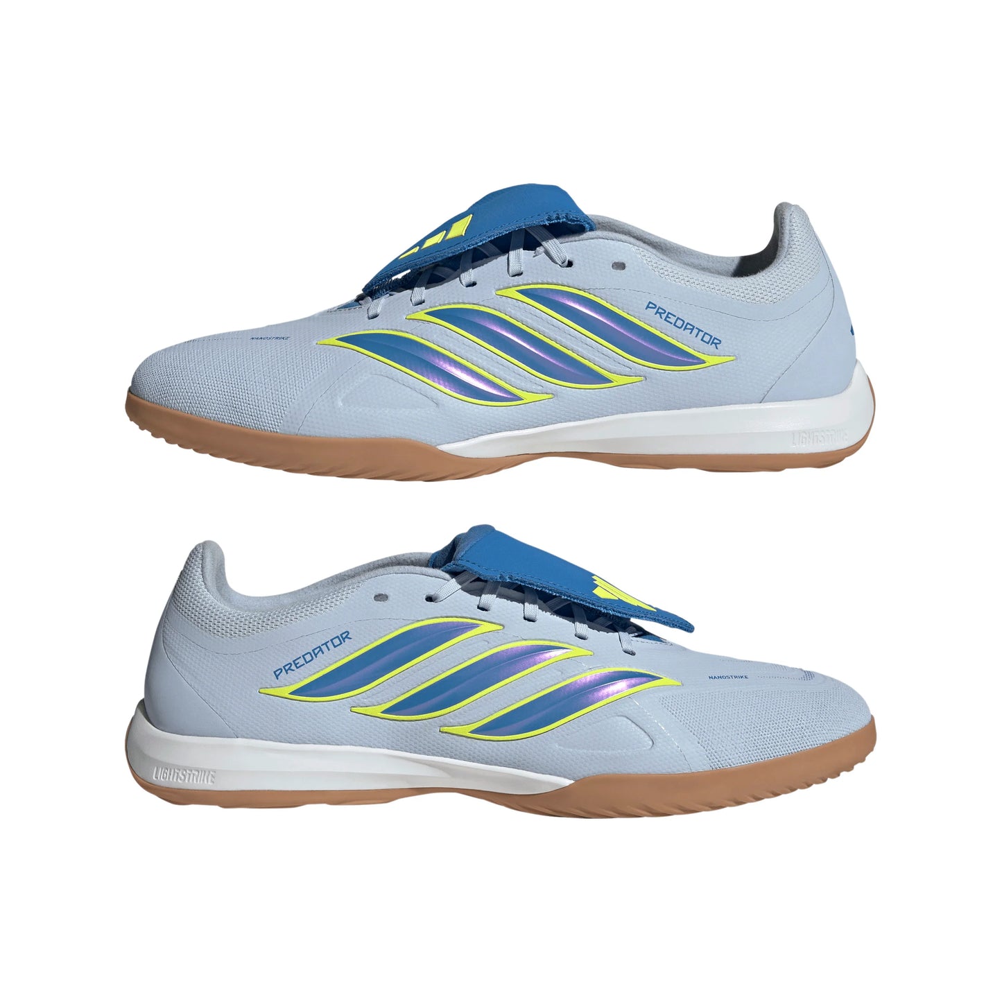 adidas Predator League Fold Over Tongue IN Indoor Mens Soccer Shoes Sky Blue Yellow