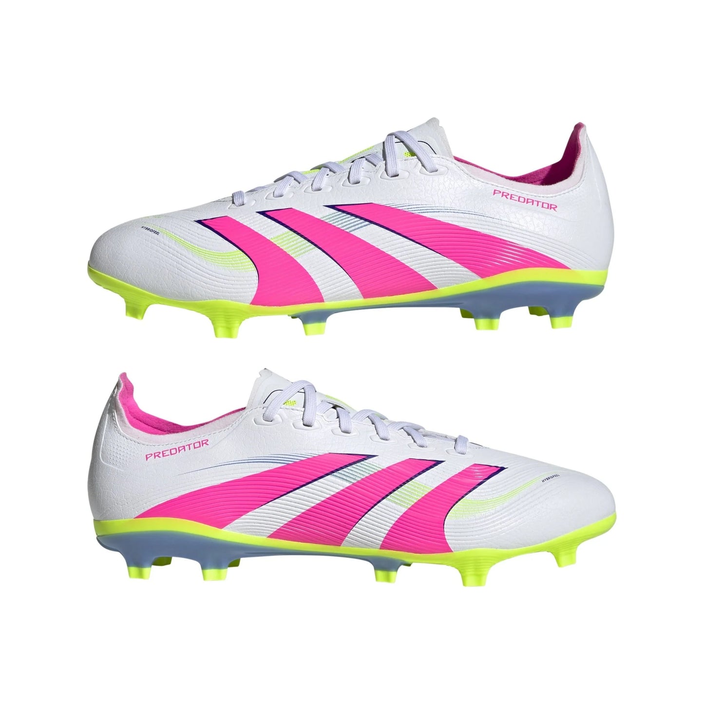 adidas Predator League Firm Multi Ground Soccer Cleats White Pink Lemon