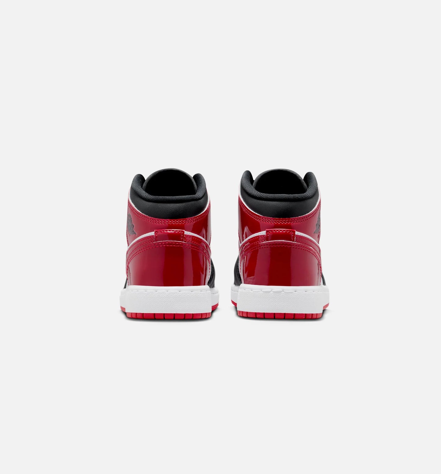 Air Jordan 1 Mid Grade School Lifestyle Shoe Black Varsity Red White