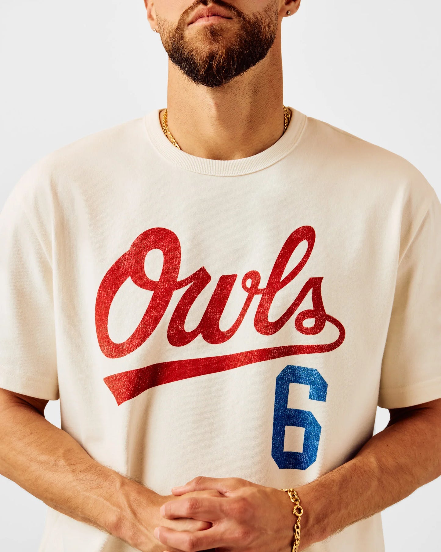 Owls Script Tee Black