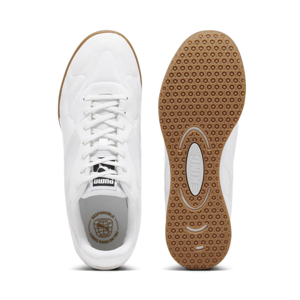 PUMA King Top IT Indoor Shoes White Gold
