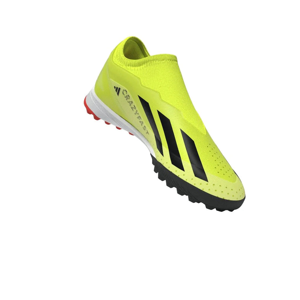 adidas X Crazyfast League Laceless TF Laceless Turf Boots Solar Yellow Black White