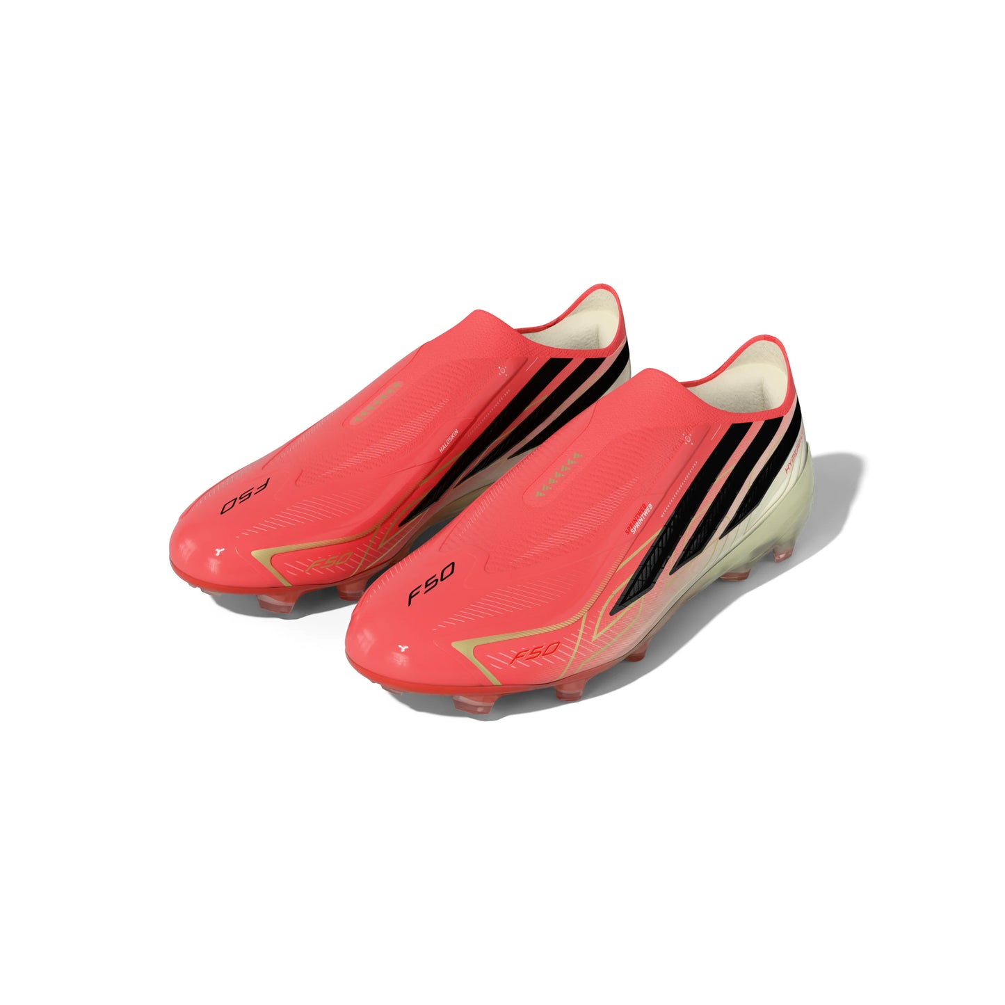 adidas F50 Hyperfast Elite Laceless Firm Ground Youth Soccer Cleats Turquesa Black Gold