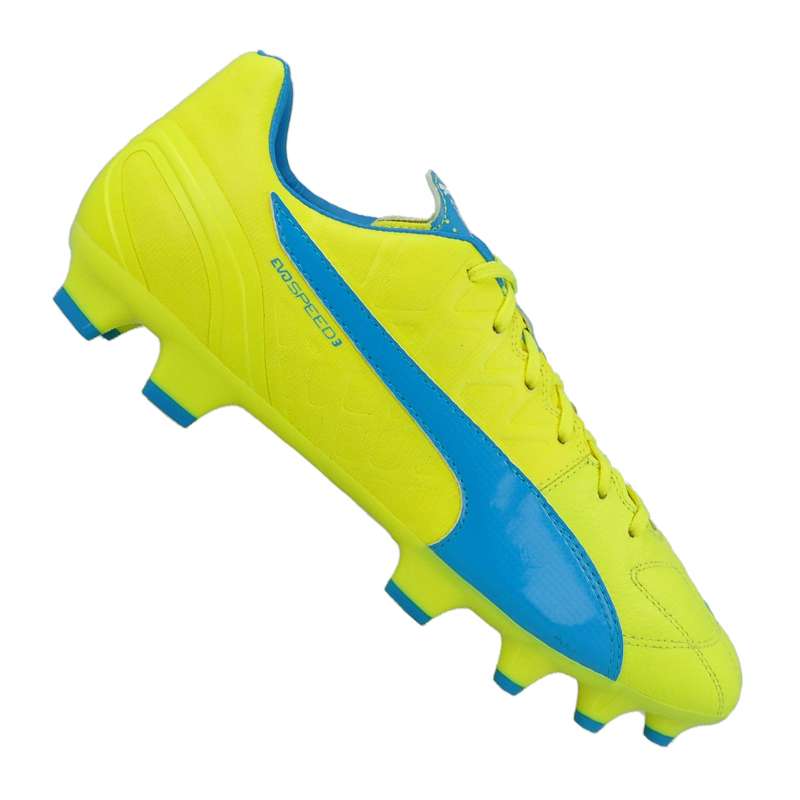 PUMA Evospeed 34 Lth FG Mens Soccer Cleats Safety Yellow