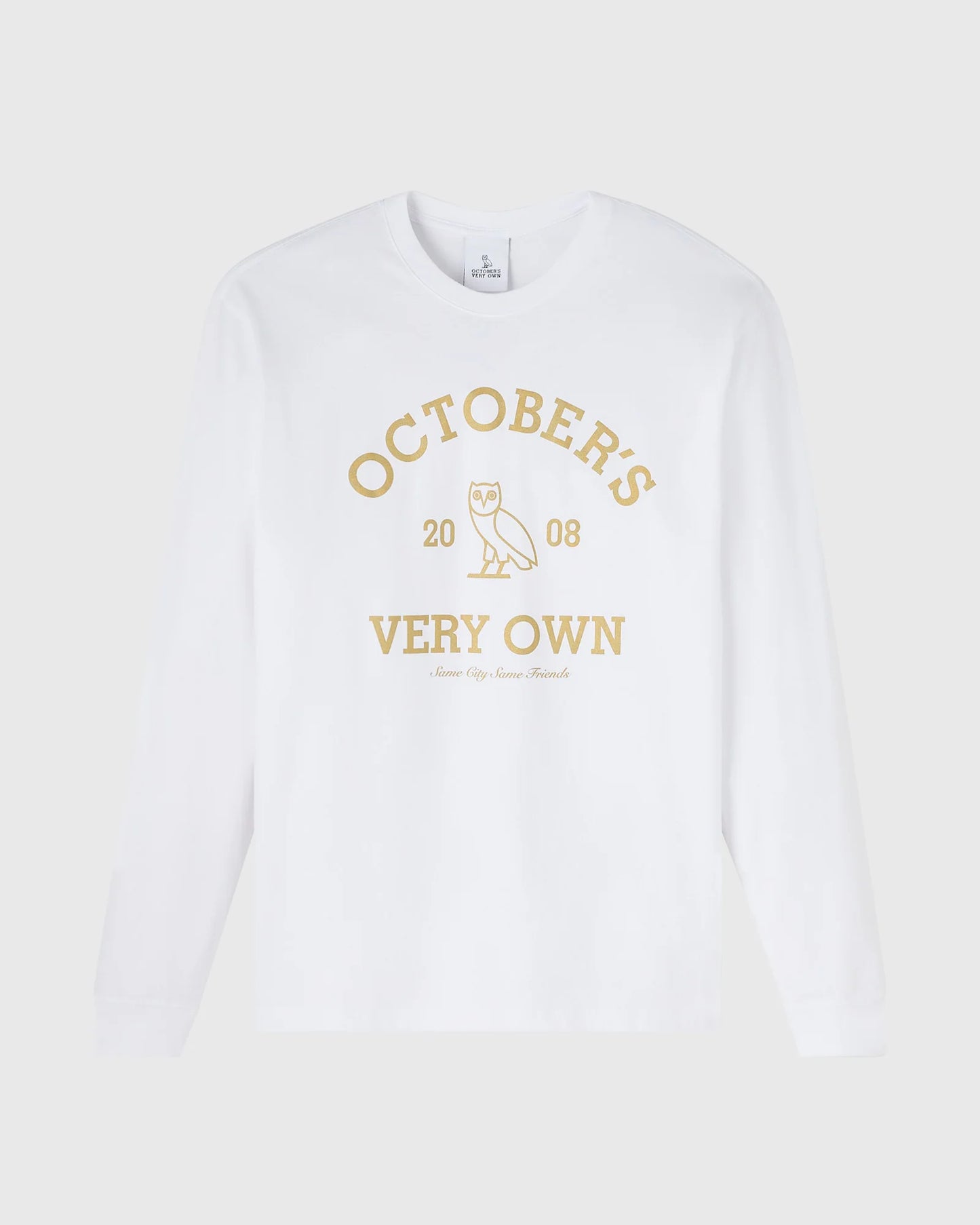 Collegiate Long Sleeve Tee White