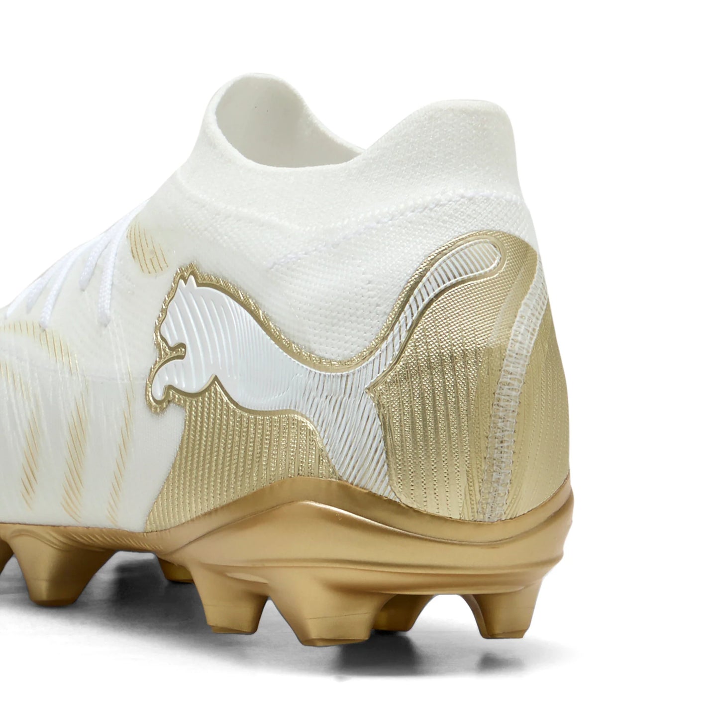PUMA Future 9 Match FG AG Firm Multi Ground Mens Soccer Cleats White Gold Black