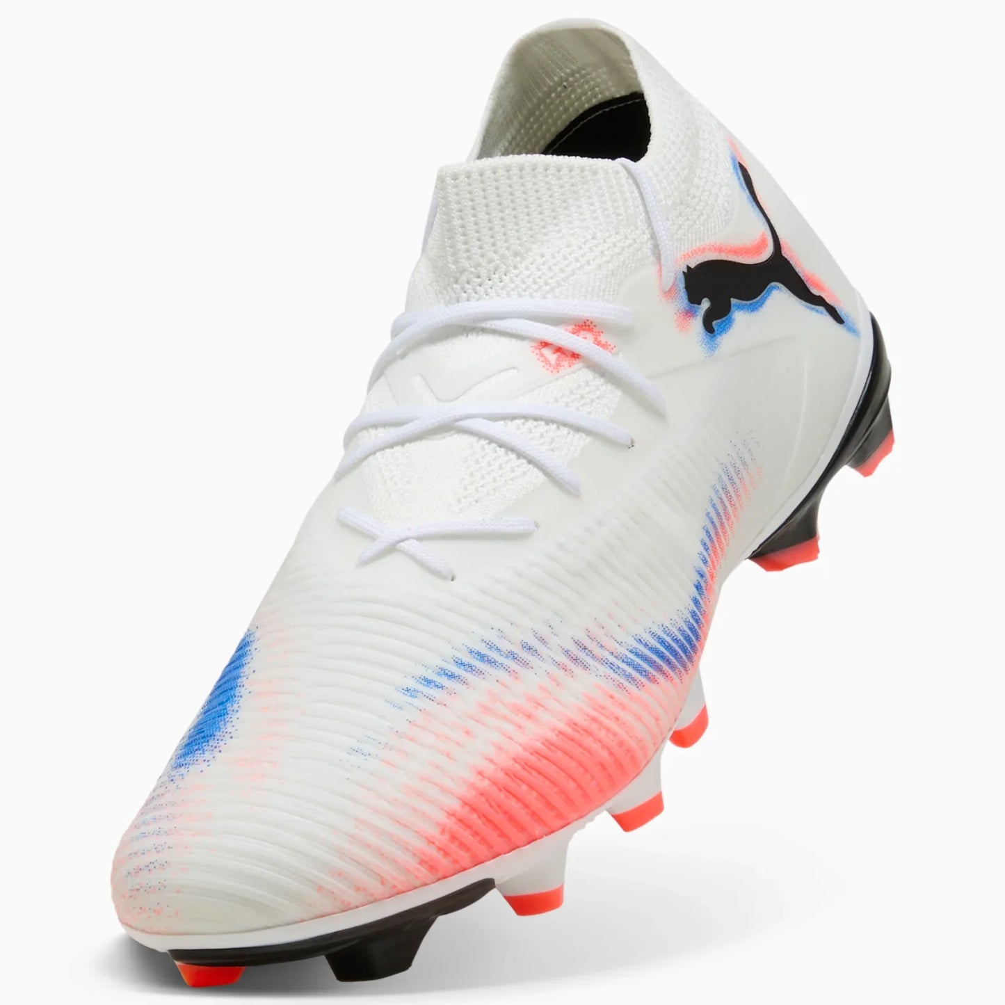 PUMA Future 8 Match FG AG Firm Multi Ground Soccer Cleats White Black Glowing Red