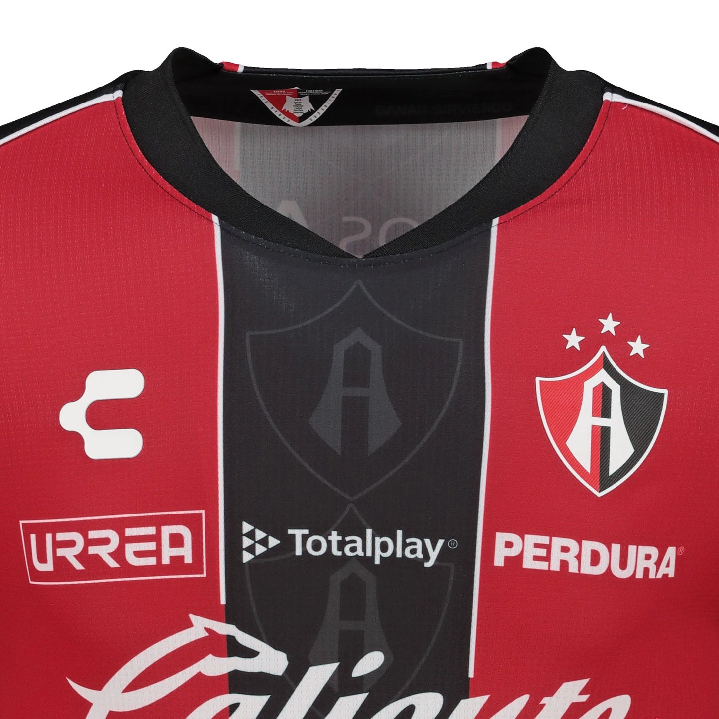 Charly Mens Atlas Home Soccer Jersey 2025 Red Black