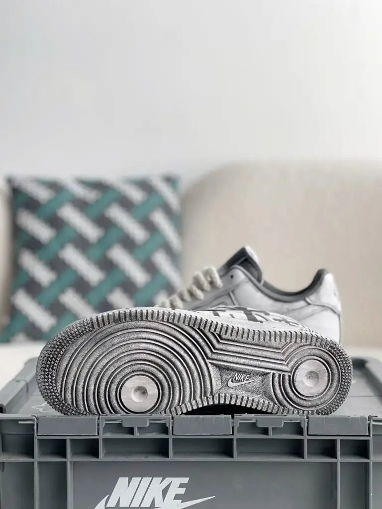 Chrome Hearts x Nike Air Force 1 White Grey Sneakers
