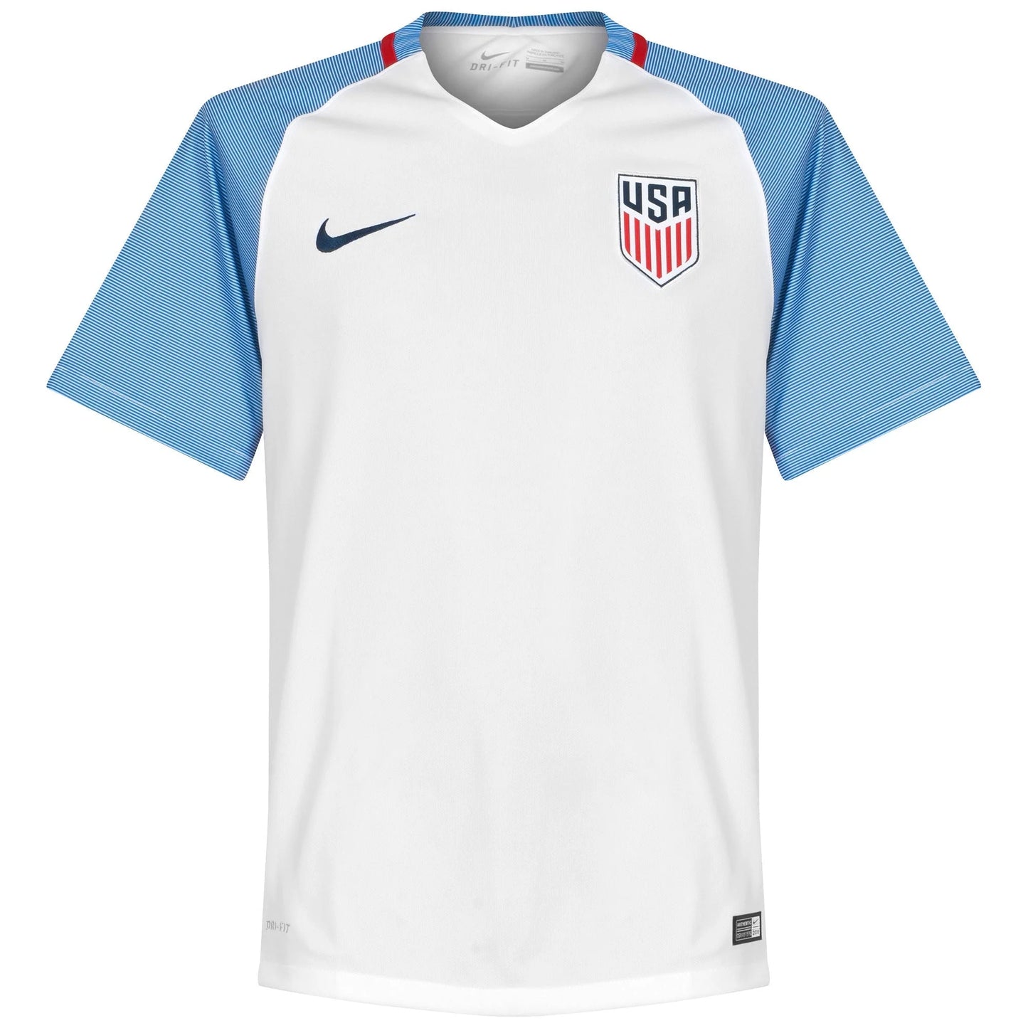 Nike USMNT 16 Stadium Home Mens Jersey White Blue