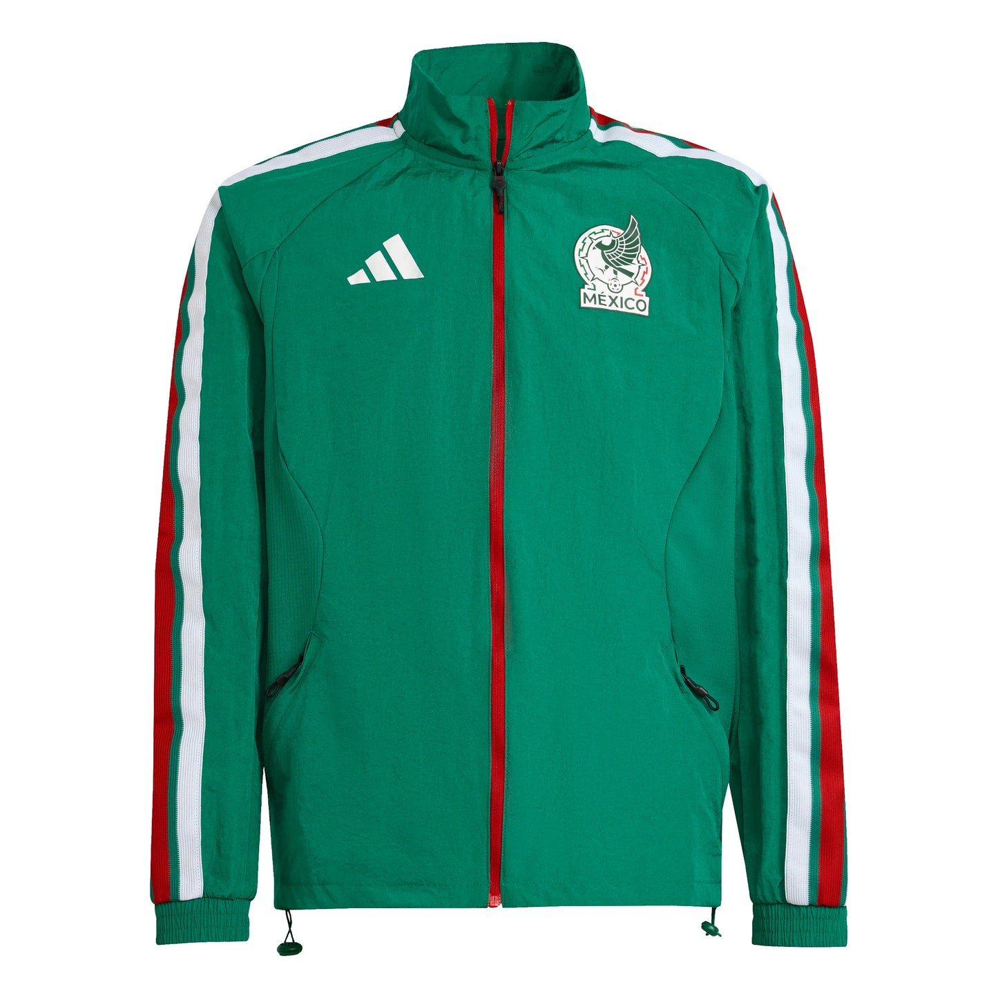 adidas Mexico Home Anthem Youth Soccer Jacket Green White