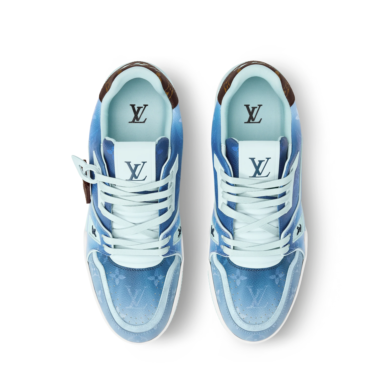 LV Trainer Sneaker Monogram printed canvas Blue