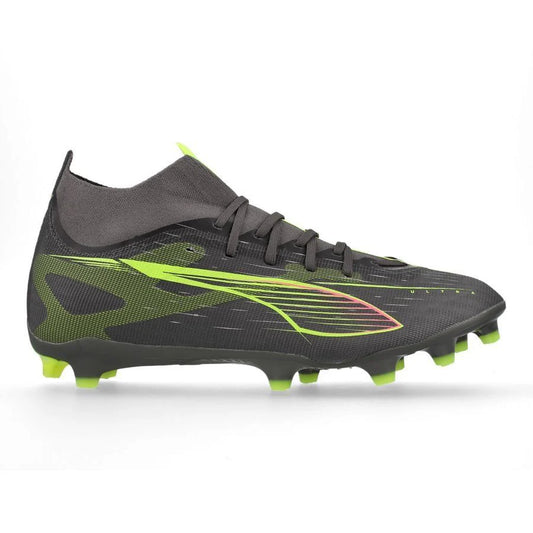 PUMA 5 Match FG AG Womens Firm Multi Ground Soccer Cleats Matte Aged Silver Yellow Alert Aged Silver