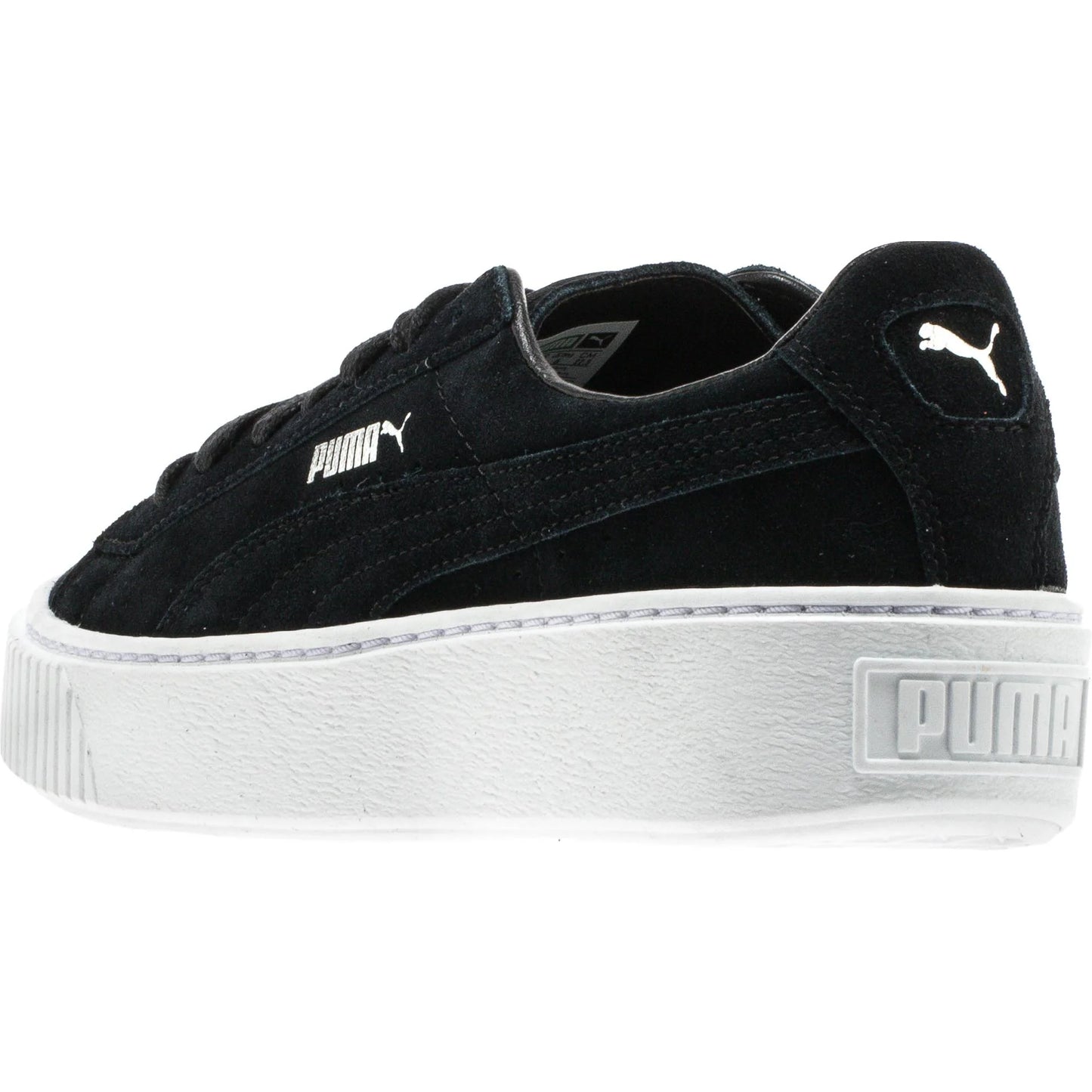 Suede Creeper Womens Black White