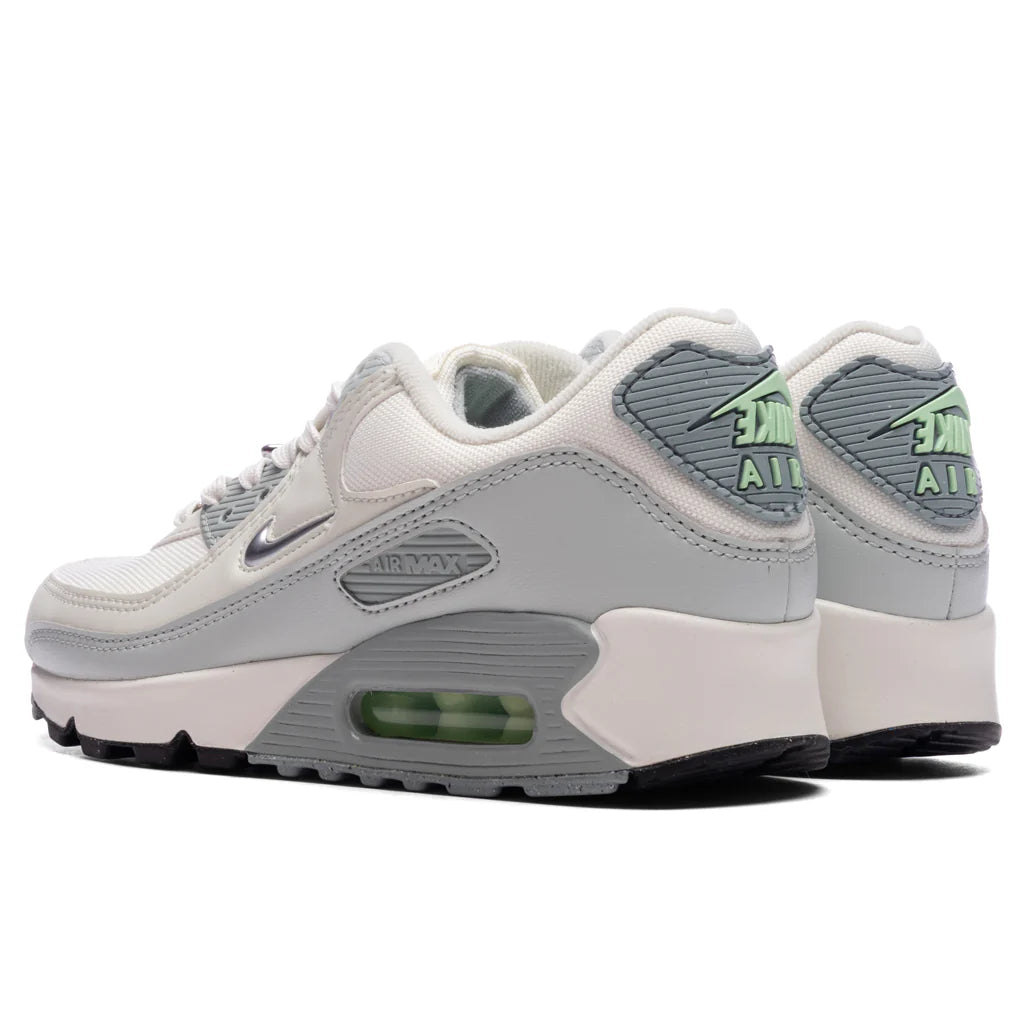 Womens Air Max 90 SE Sail Metallic Silver Sea Glass