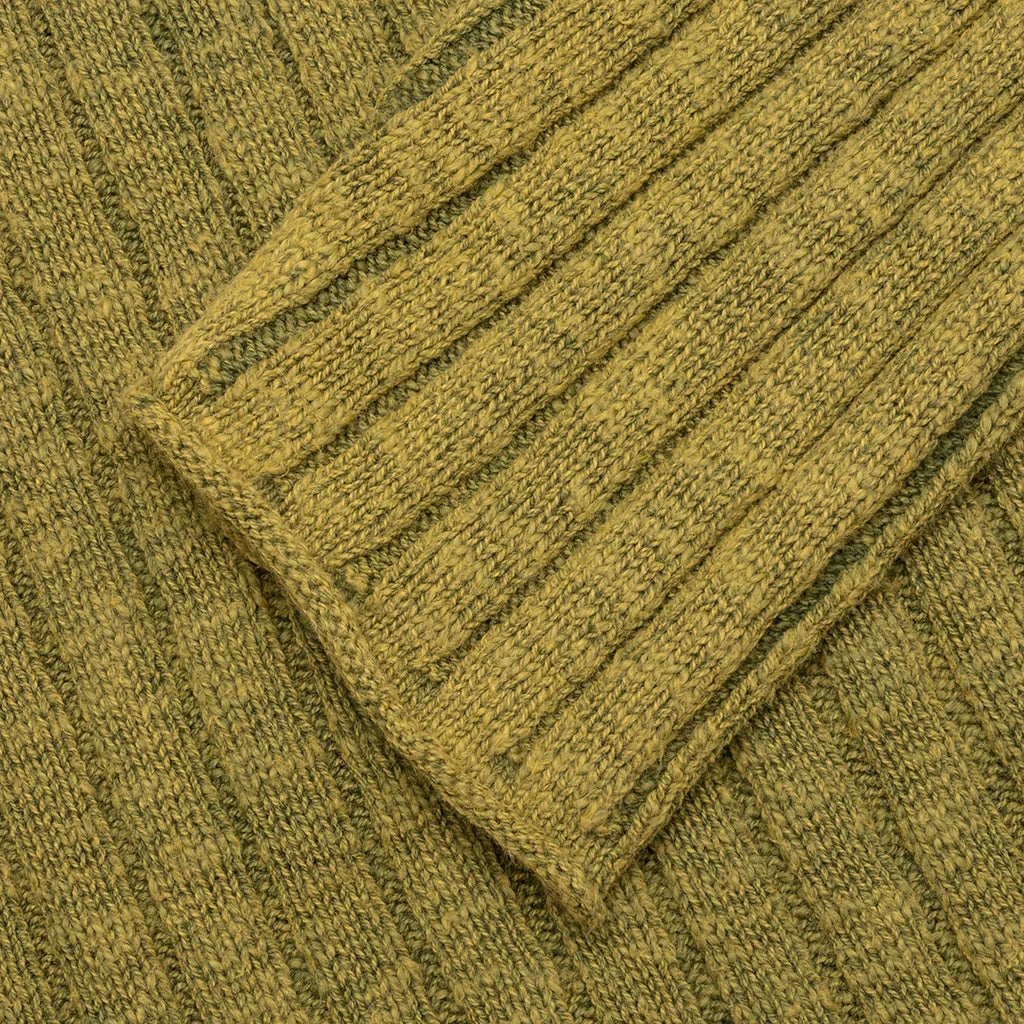 Cotton Slub Rib Crew Green