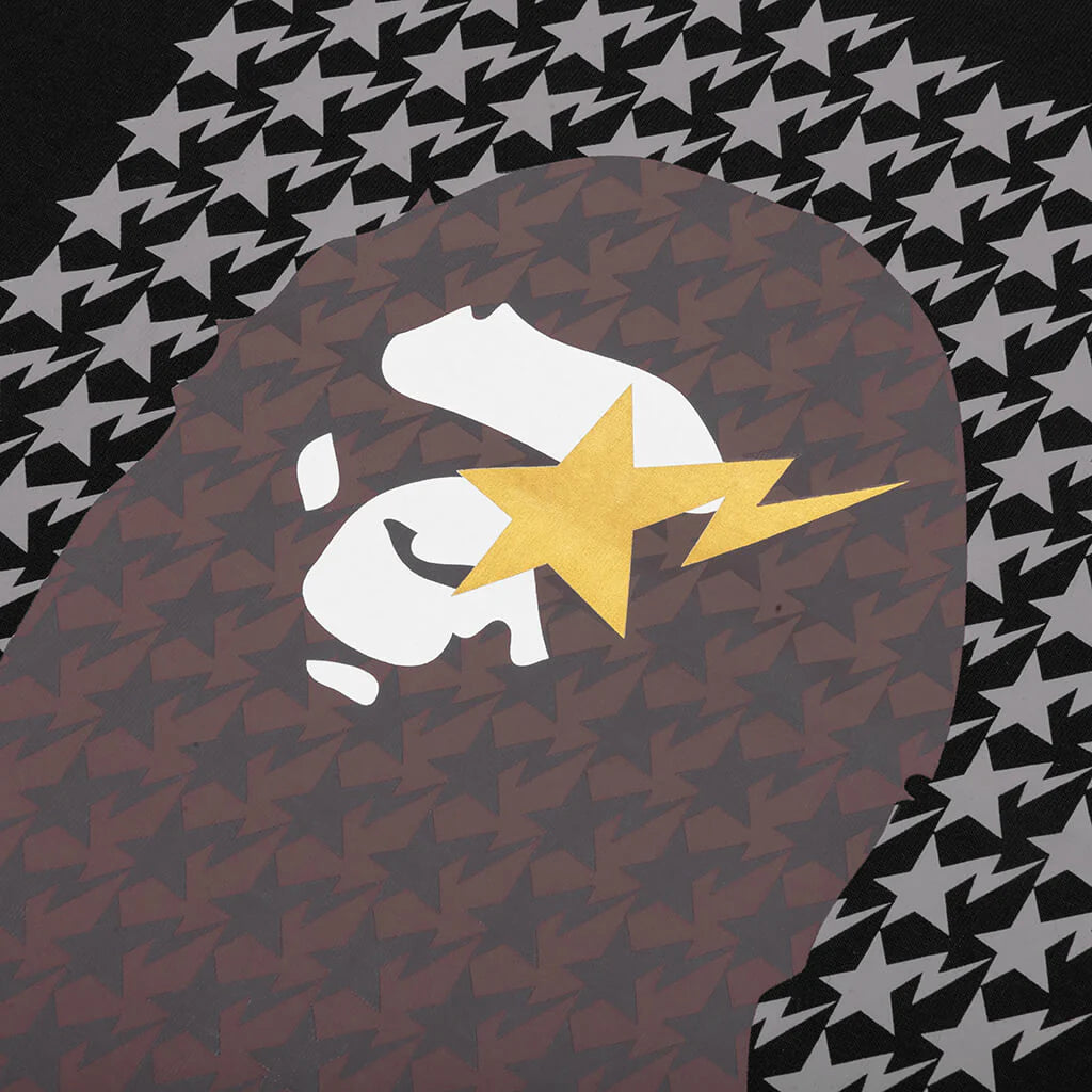 STA Houndstooth Ape Head Tee Black Brown