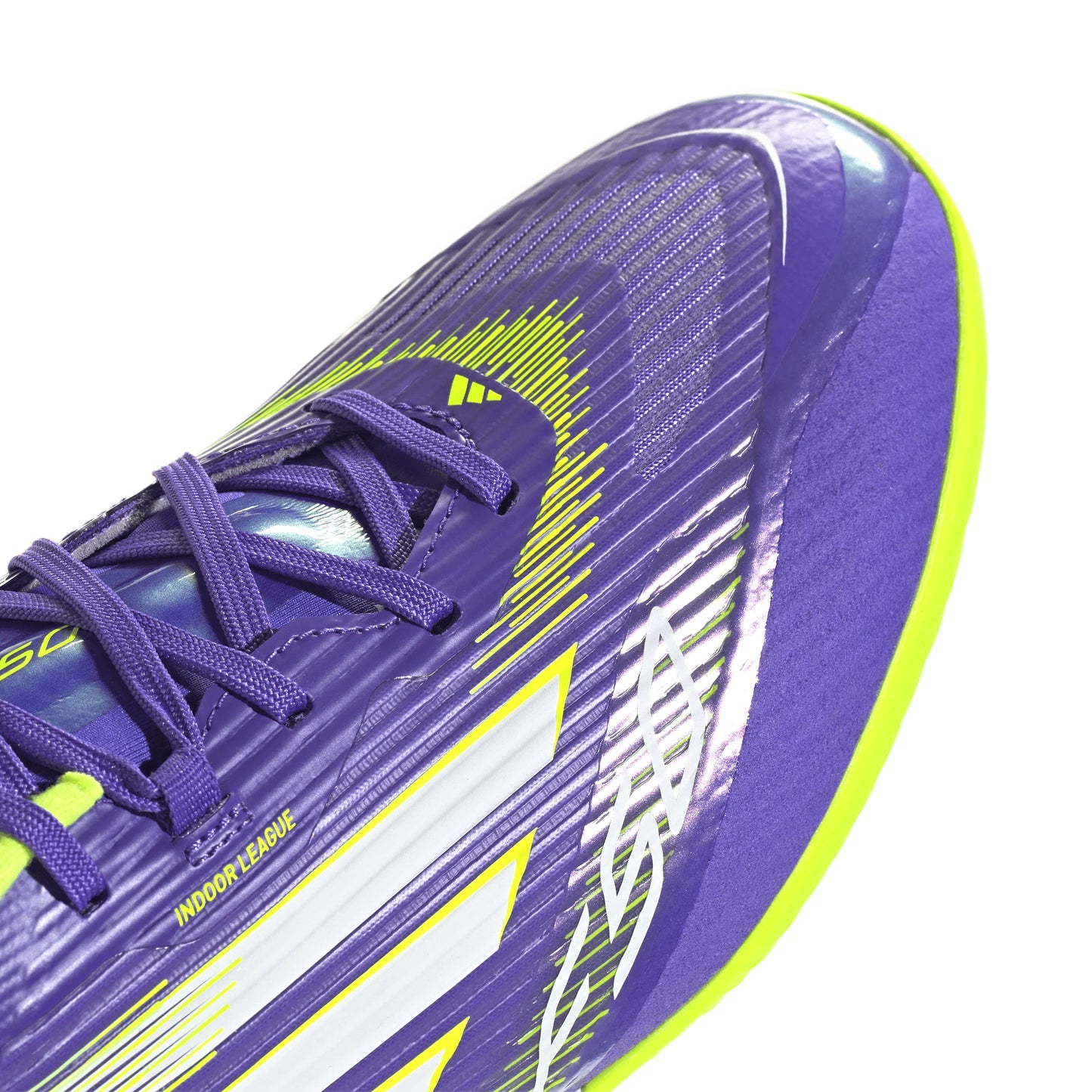 adidas F50 League Indoor Soccer Shoes Purple White Lemon