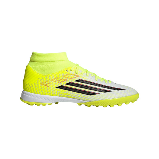 adidas F50 League Mid Cut TF Turf Mens Soccer Cleats Yellow Black Red