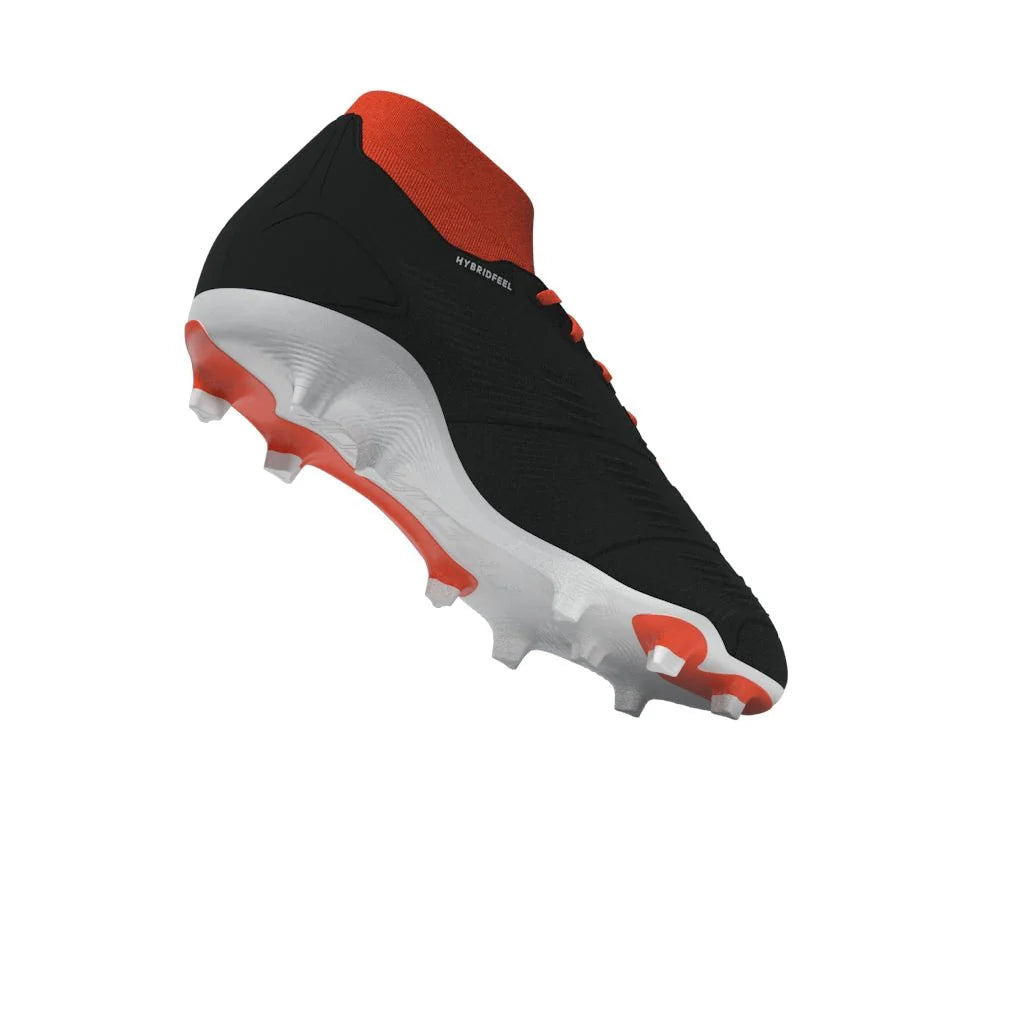 adidas Predator League Sock FG Firm Ground Soccer Cleats Core Black White Red