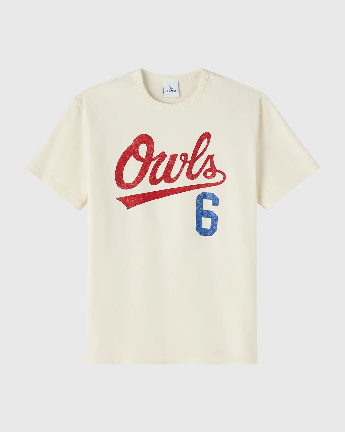 Owls Script Tee Cream