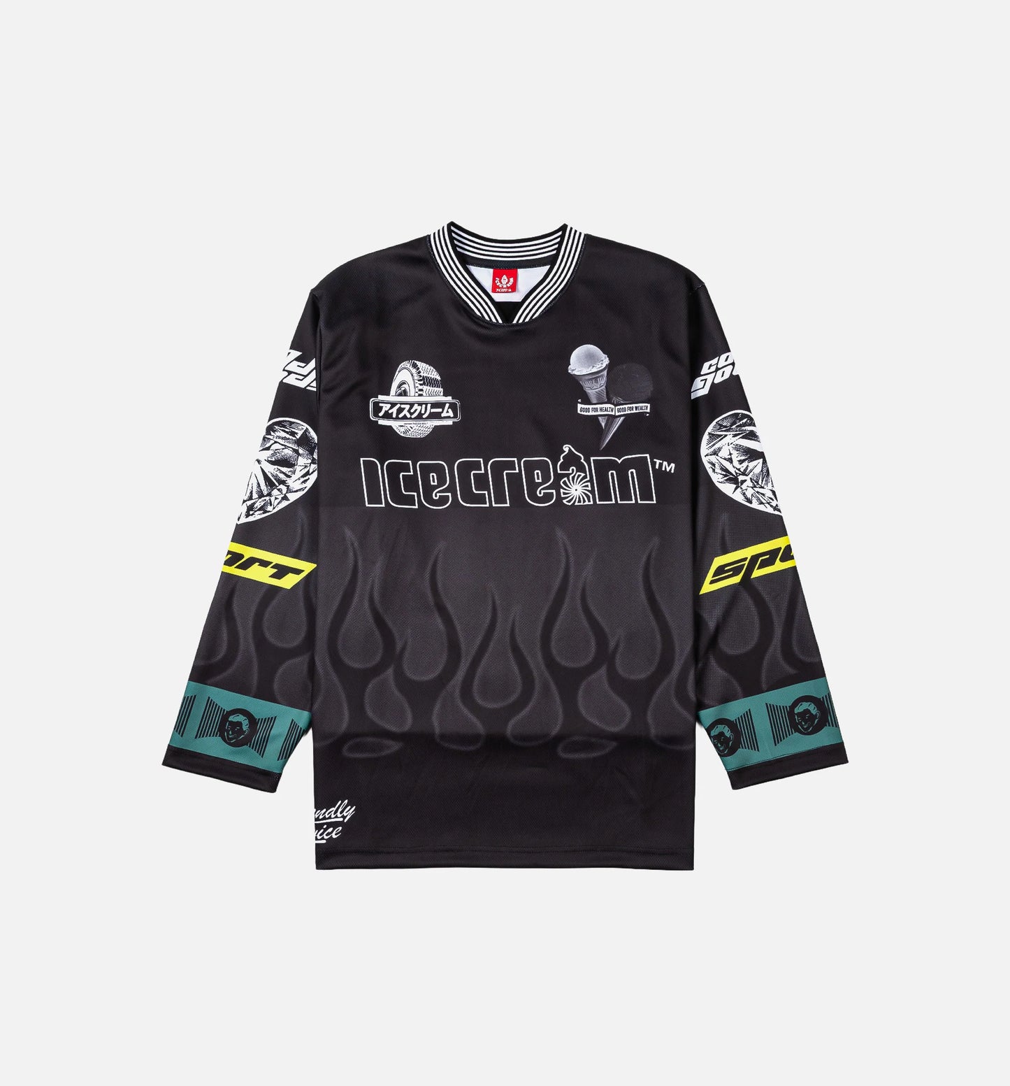 Good Food Long Sleeve Mens Jersey Black