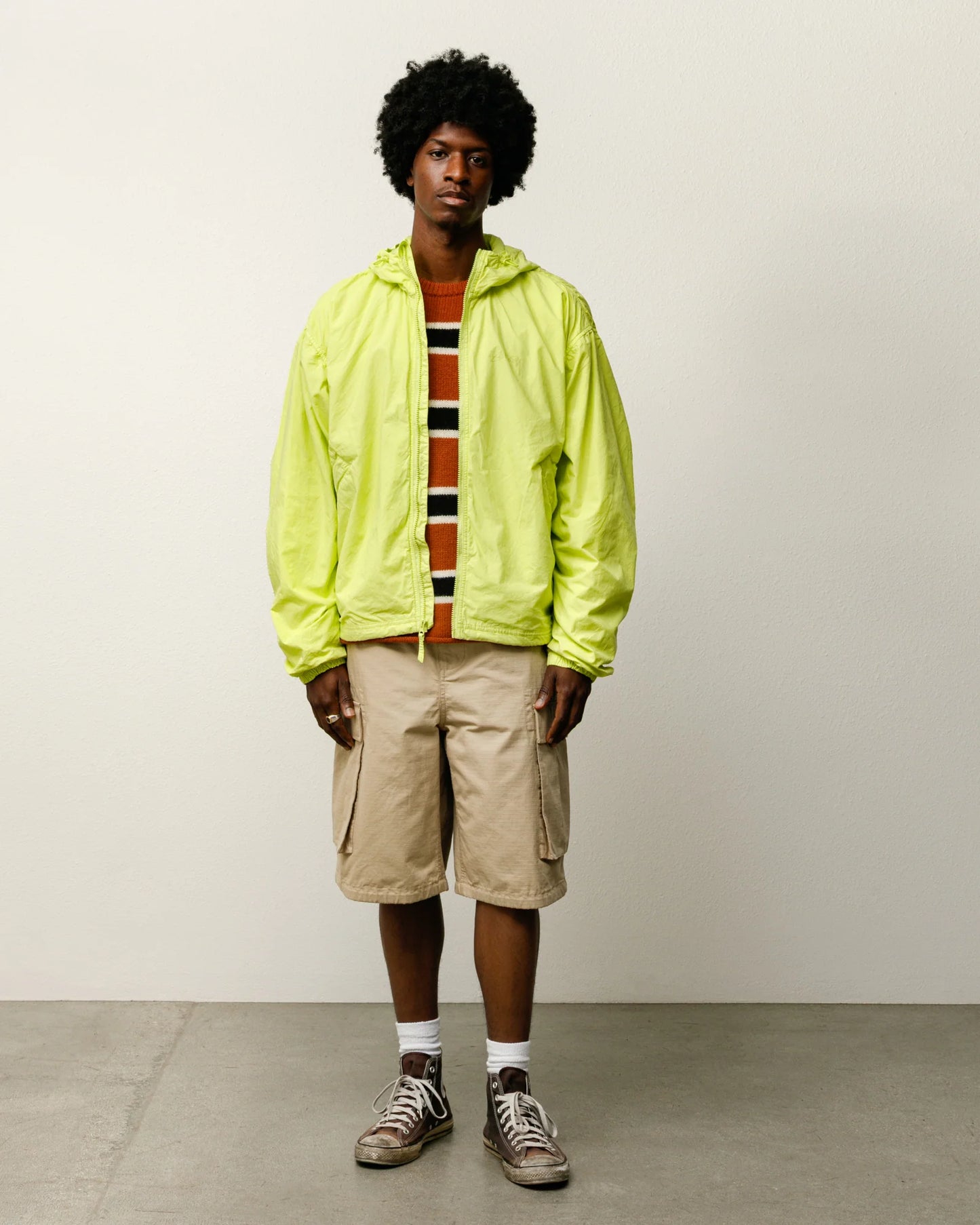 DOUBLE COTTON HOODED JACKET