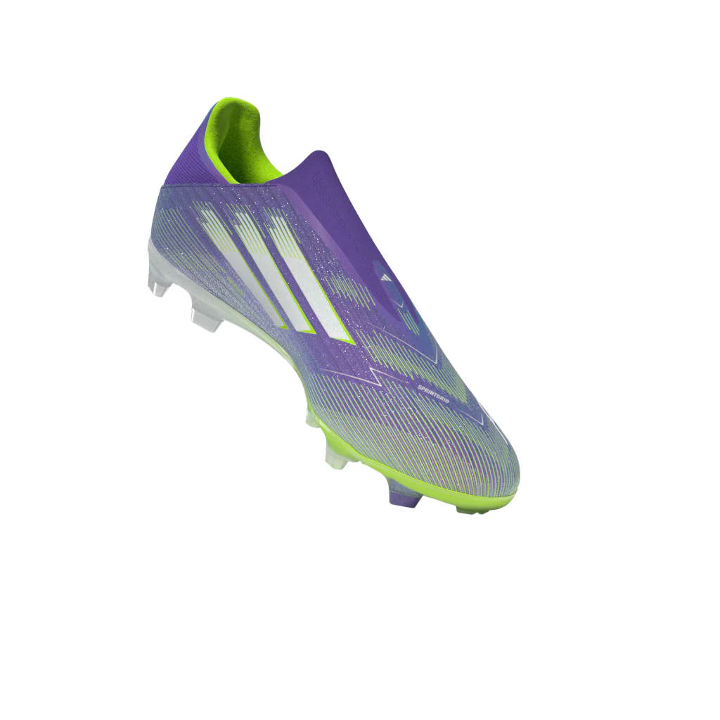 adidas F50 League Laceless FG MG Mens Soccer Cleats Purple White Lemon