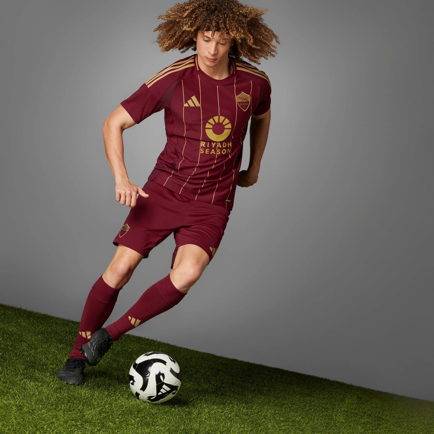 adidas Mens AS Roma Home Jersey 24 25
