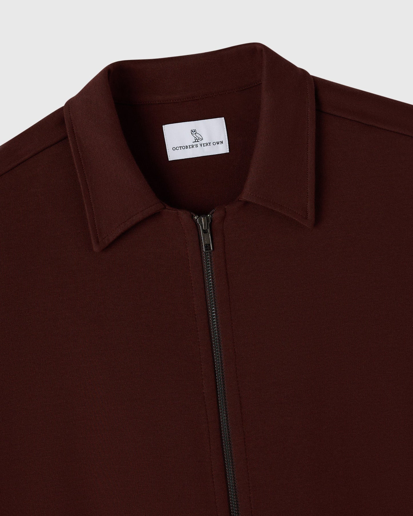 Double Knit Script Overshirt Cocoa