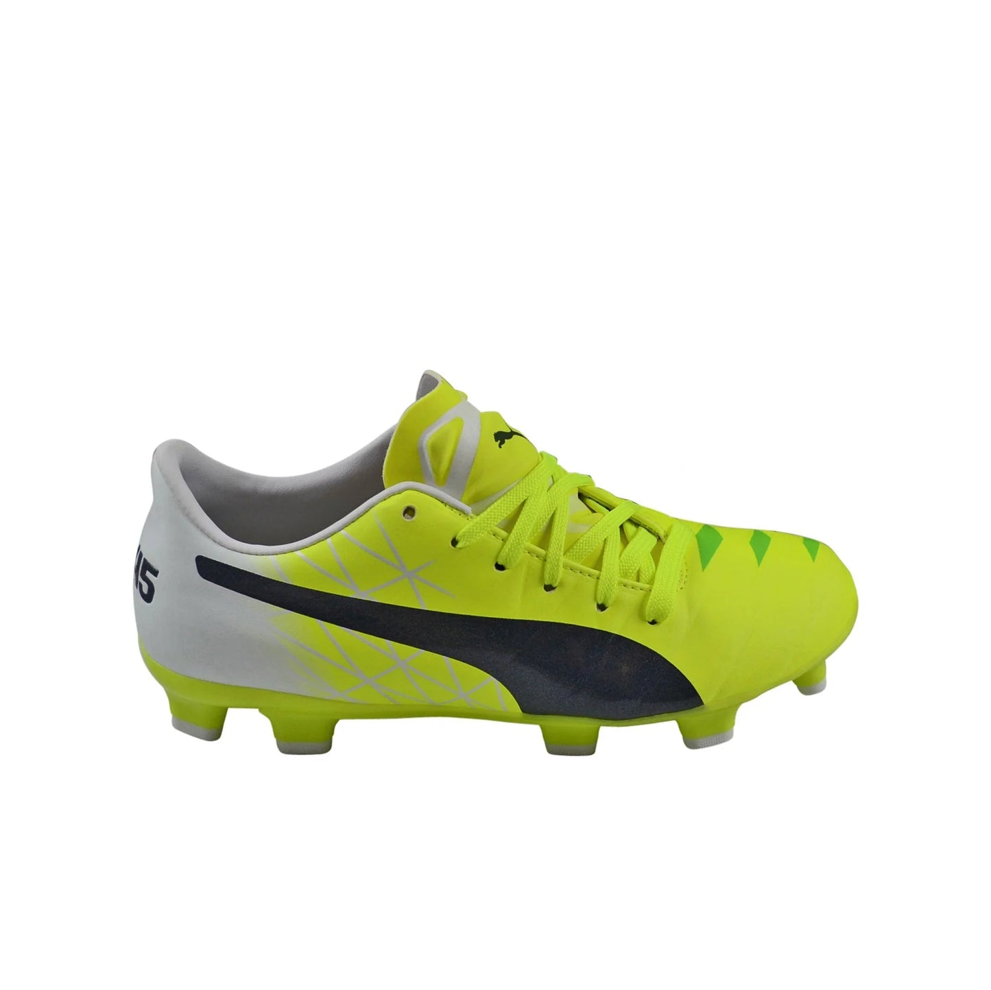 PUMA Kids Evoaccuracy 1 FG Firm Ground Boots JR Yellow Peacoat White