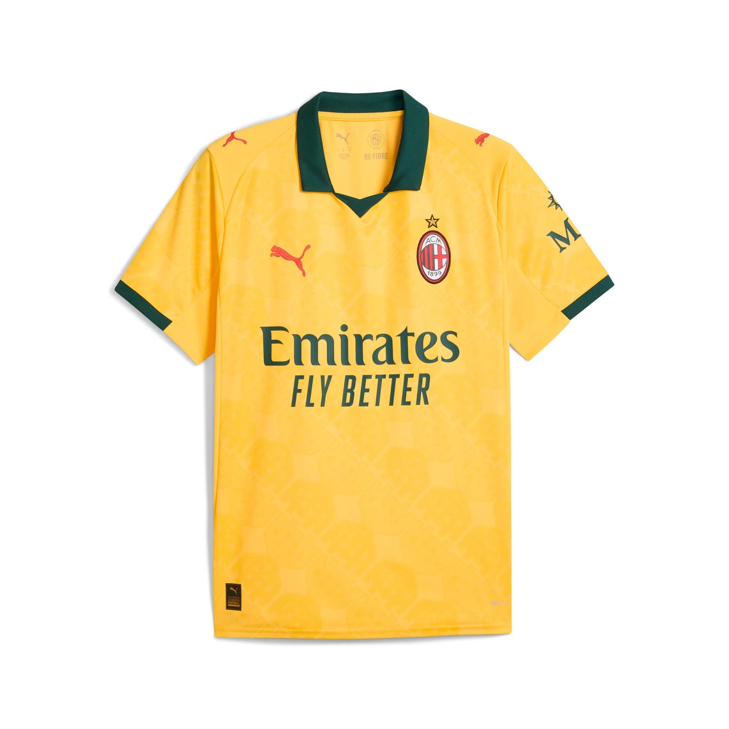 PUMA Mens AC Milan Third Jersey 25 Yellow