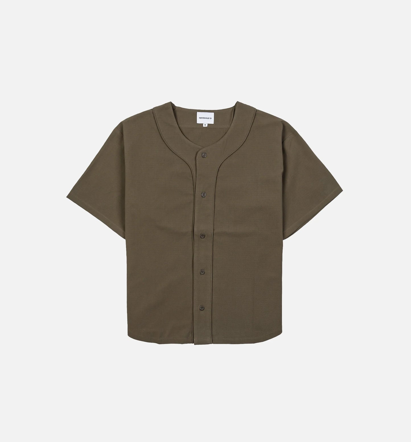 Field Day Baseball Mens Short Sleeve Shirt Olive