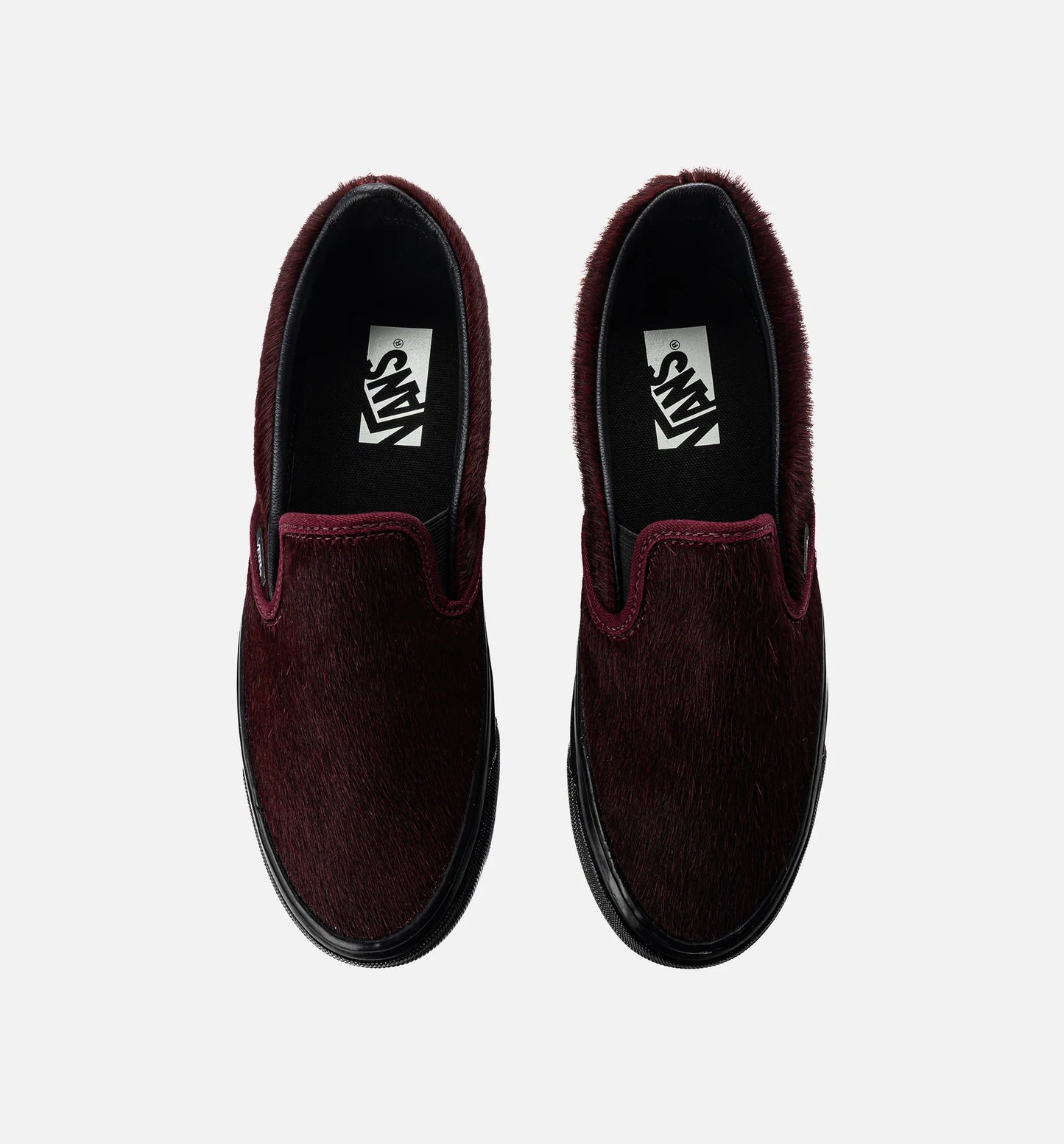 LX Classic Slip On 98 Pony Hair Mens Lifstyle Shoe Burgundy Black