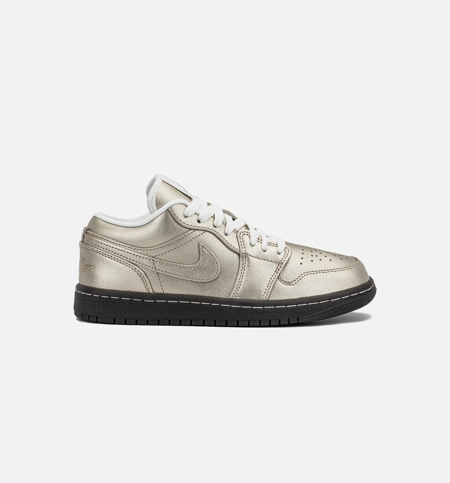 Air Jordan 1 Low SE Metallic Zinc Womens Lifestyle Shoe Metallic Zinc Summit White Velvet Brown Metallic Zinc